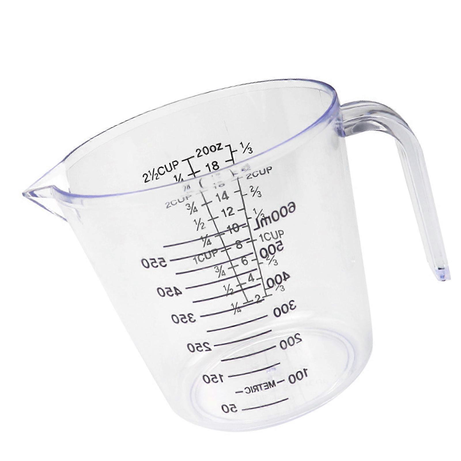 Small Plastic Measuring Cup Measuring Tool Baking Shop 600ml Mixing 1Pcs