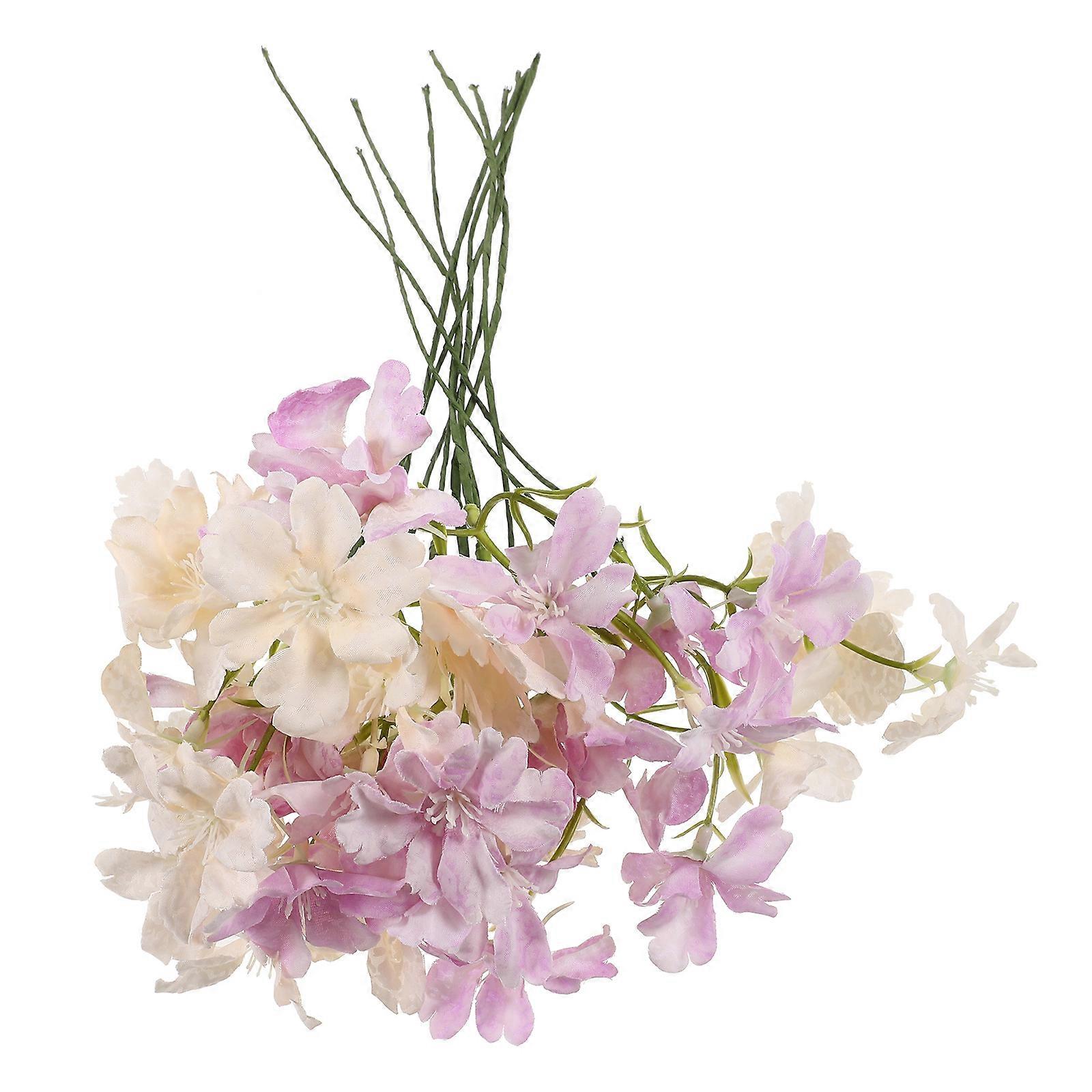 Artificial Flowers Wall Decoration Faux Flower Stems General Users Lavender 35.00X7.00X7.00CM Decorative 10Pcs