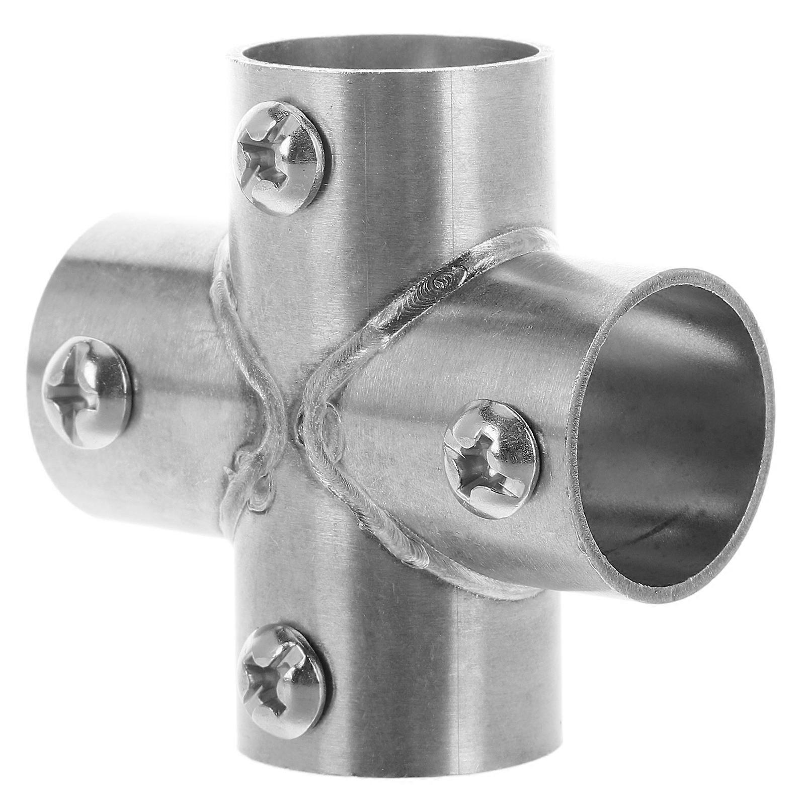 Pipe Connector Stainless Steel Fixed Fittings For Marine Grade Boat Railing Pipe Industrial Steel Pipe Structural Pipe Connectors Square Shape 1Pack