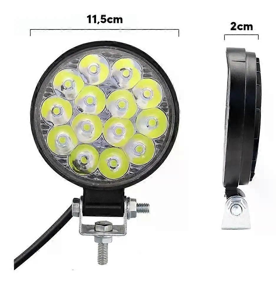 (4 פיזות) פארו עזר קואדרדו רדונדו 14led ג'יפ 4x4