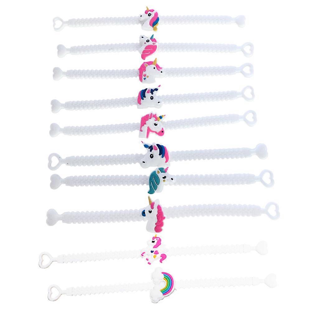 Party Decorations Kids Unicorn Cosplay Bracelet for Halloween Trick-or-Treating 30Set
