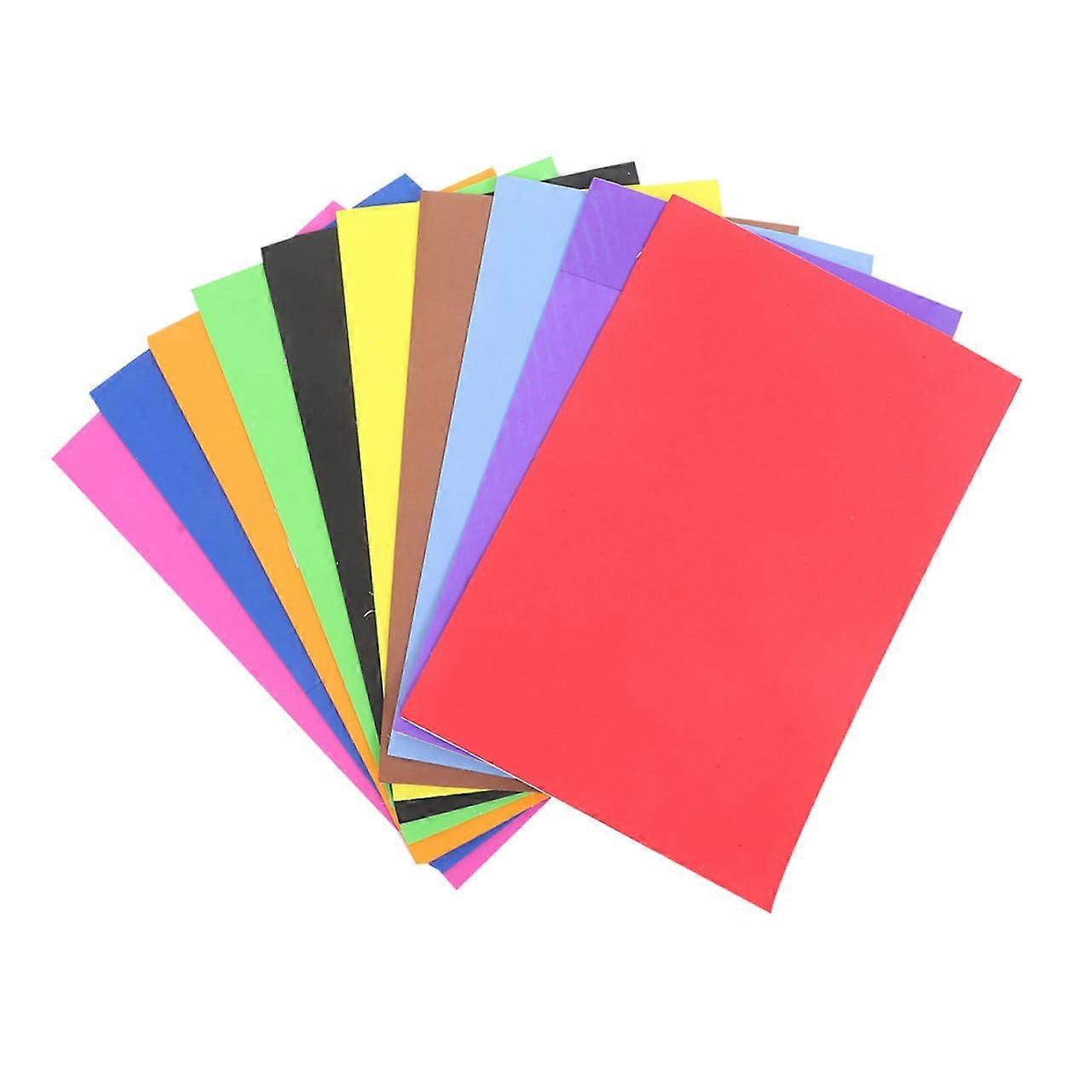 20 Sheets A4 Coloured Foam Craft Paper for Handmade Projects, Colourful Cardboard with Glue, Confetti Craft Supplies