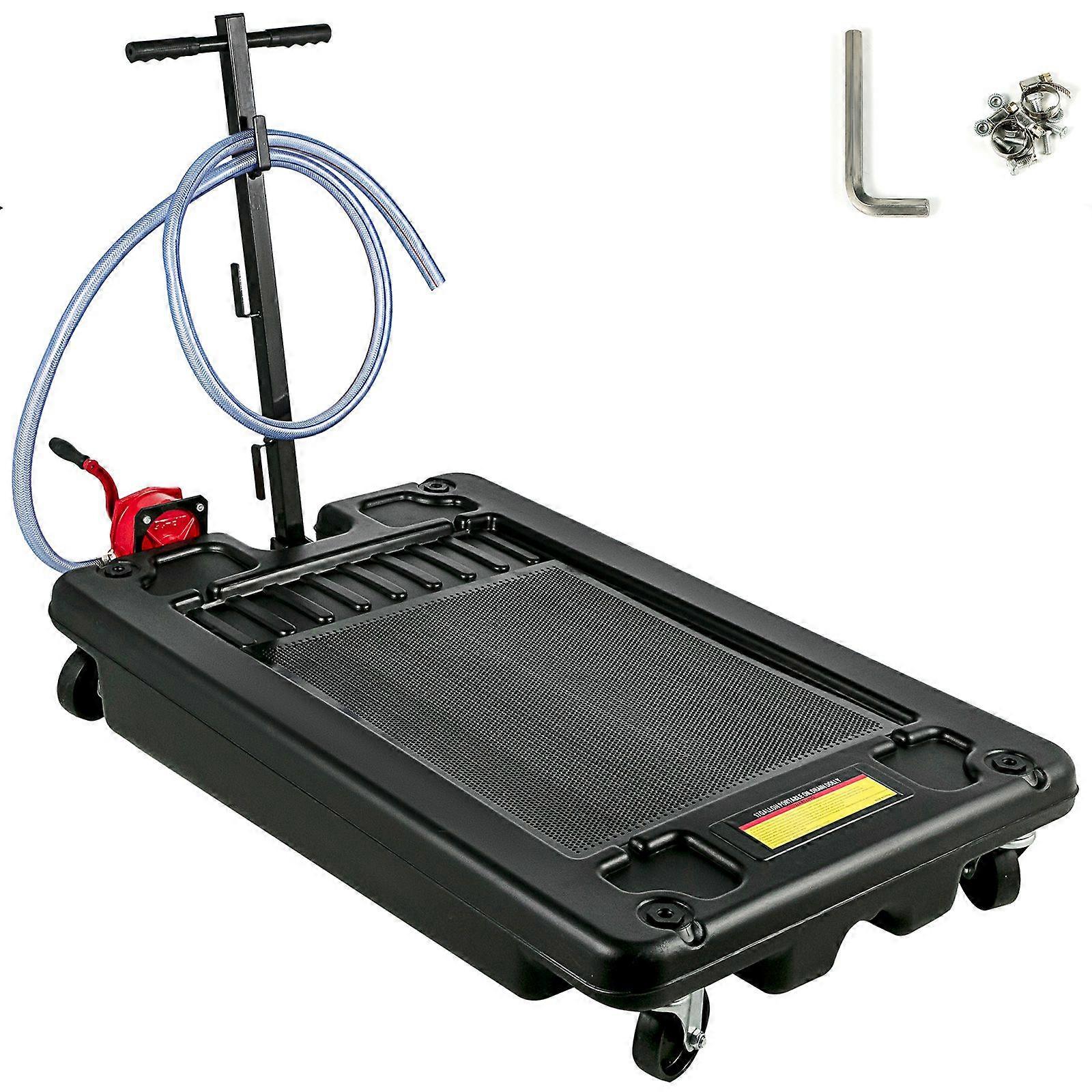 Succebuy Bacinella di raccolta dell'olio portatile con pompa Vaschetta di raccolta dell'olio da 64 litri 17 galloni SUV basso Auto e camion