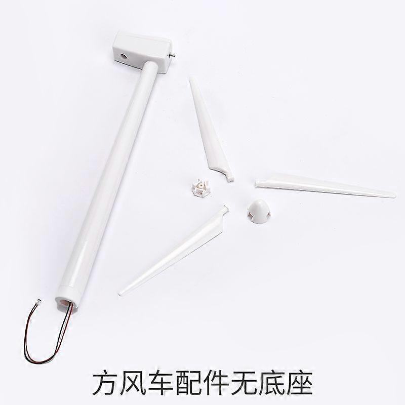 1 Set DIY Solar Powered Windmill Model For Kids Decoration Science Teaching Educational Science Toy For Children Indoor Outdoor Activities White