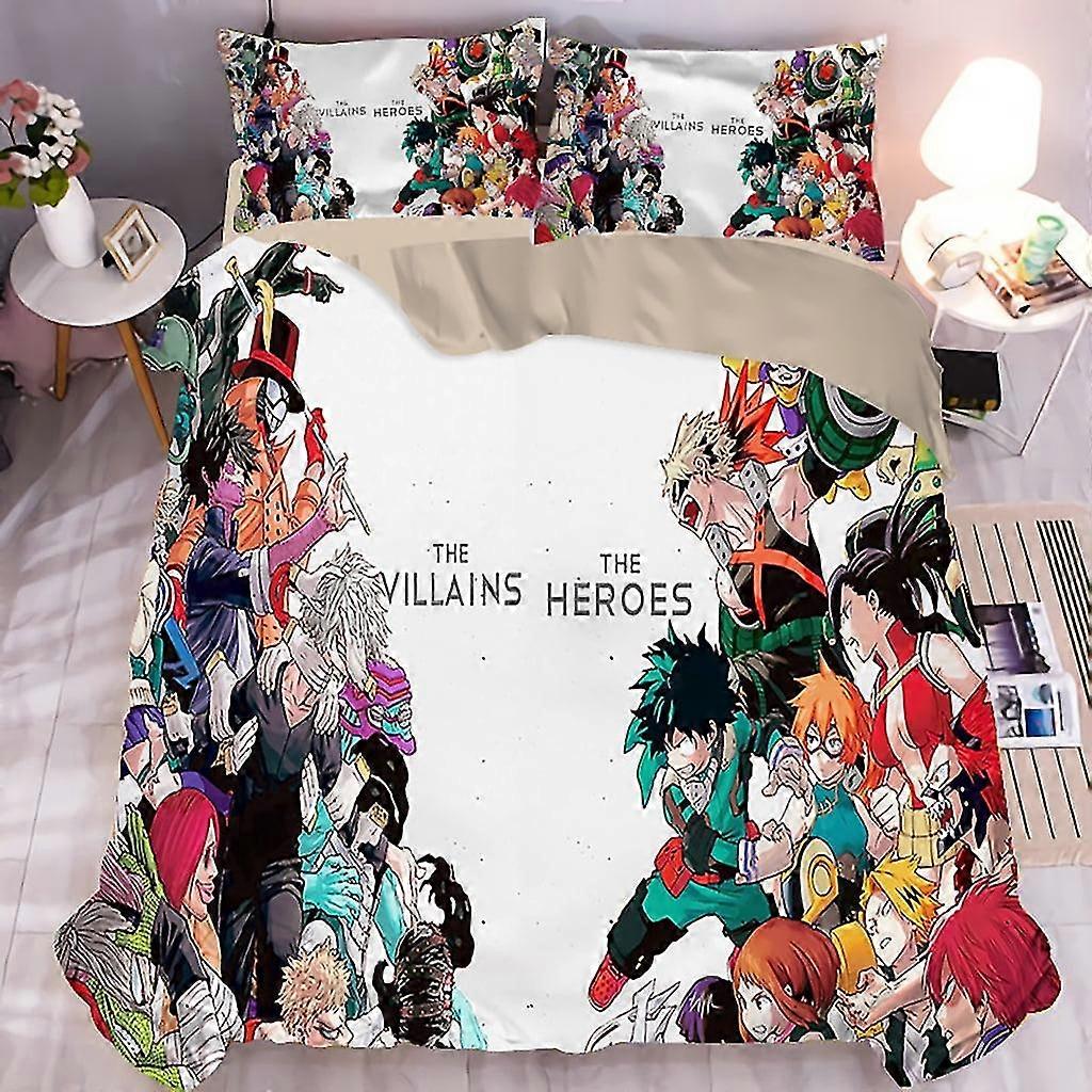 3 PCS Bedding Bed Set - 1 Duvet Cover + 2 Pillowcases with Cool Action Figures for Certain Brand