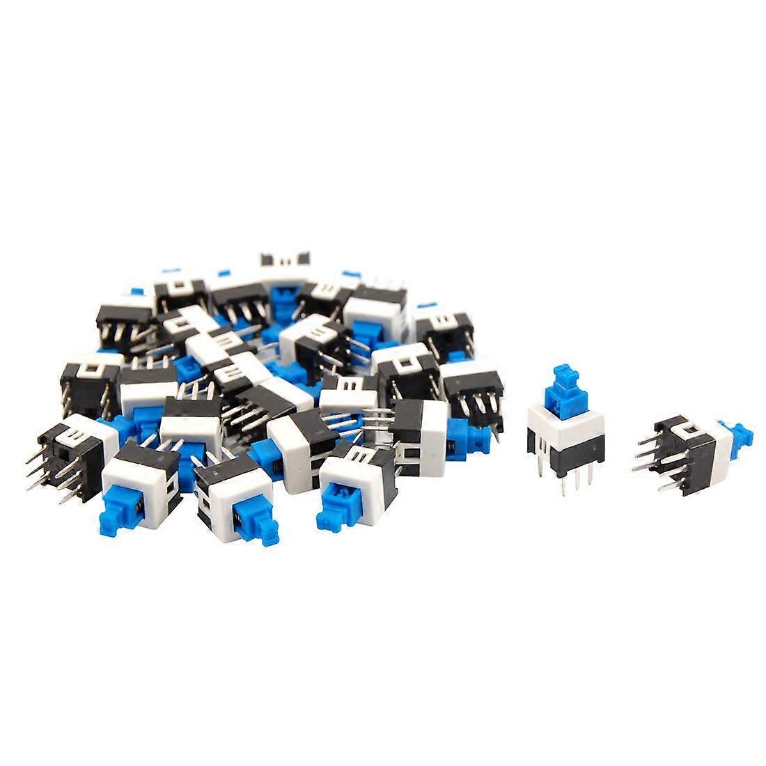 sourcingmap 40 Pcs 7x7mm PCB Momentary Push Button Tactile Switch Non-Locking 6 Pin DIP for Electronics Projects