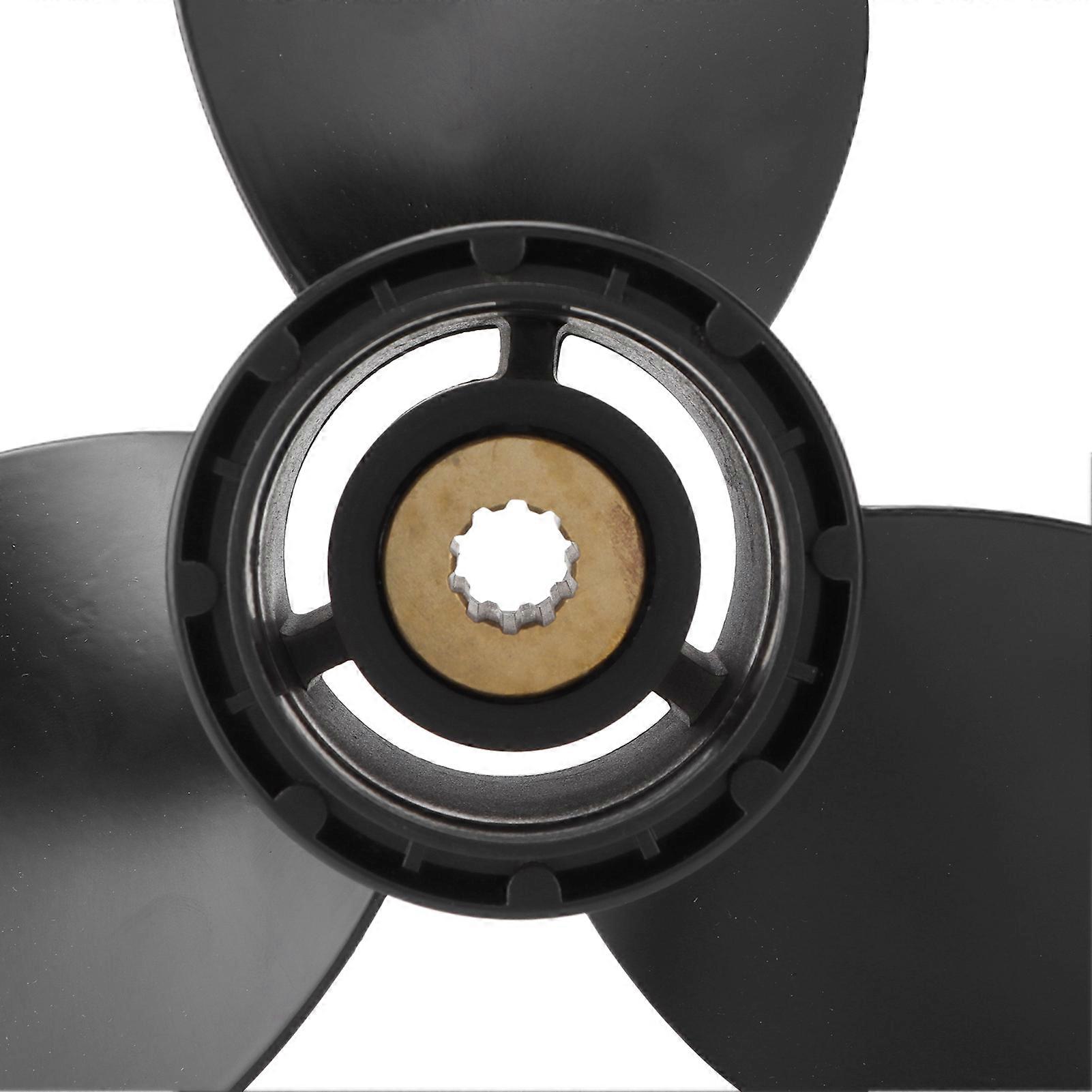 Outboard Propeller 3 Blades 10 Tooth Aluminum Alloy Copper Replacement for Suzuki Outboard 8‑20HP