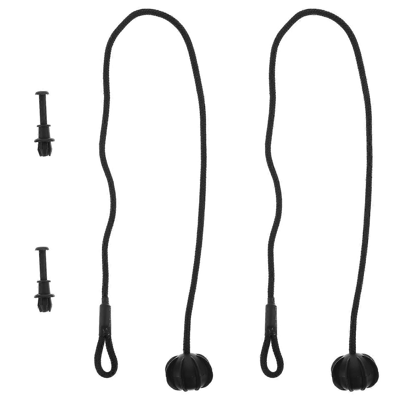 Rear Trunk Shelf String Hooks Clips Durable Car Boot Accessories for Enhanced Storage Space Optimization with Bungee Cords Black