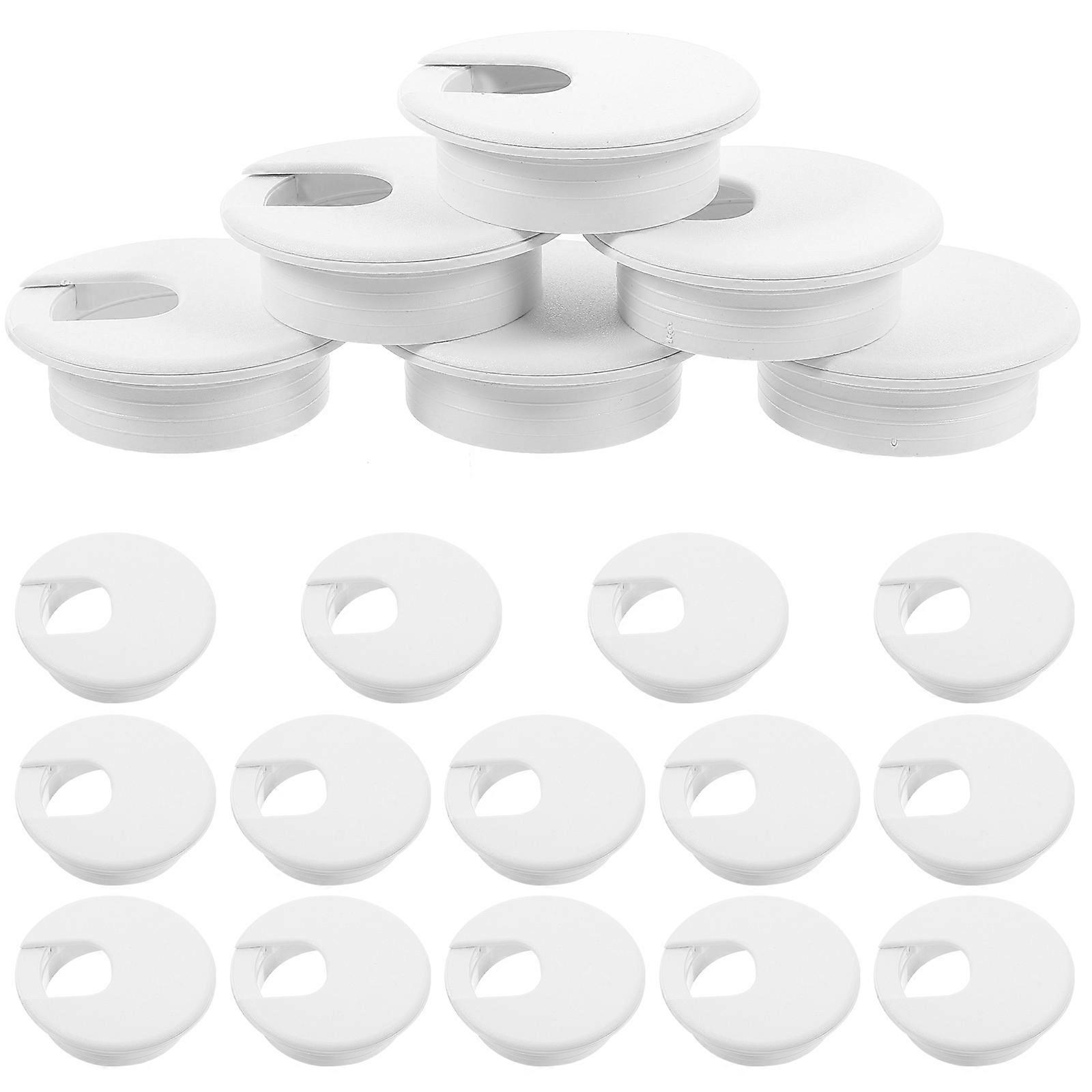 20pcs Durable Desk Wire Grommets & Cable Hole Covers for Efficient Workspace Organization