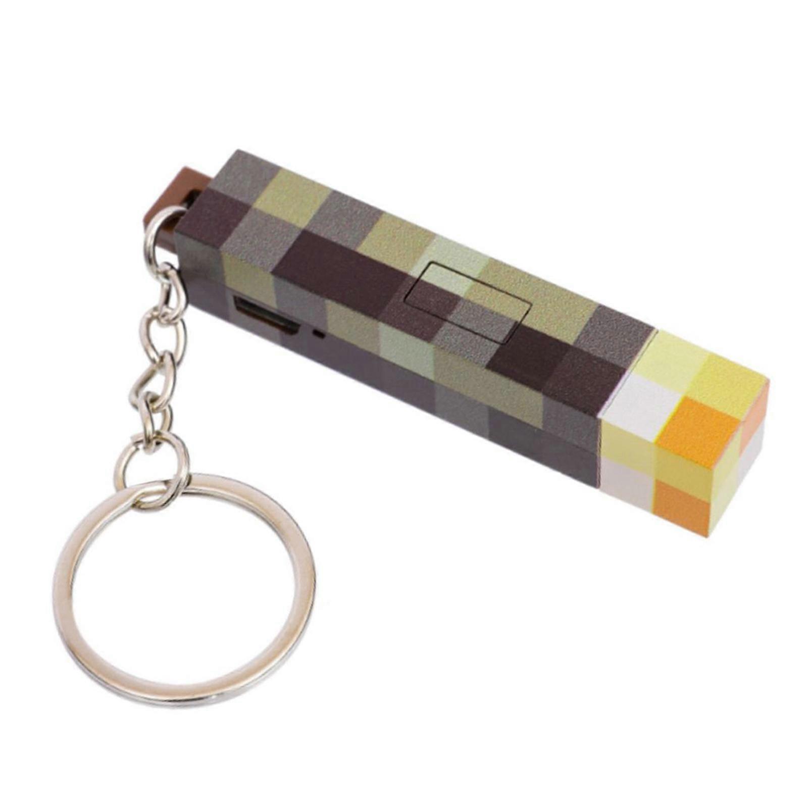 Small Rechargeable Flashlight Keychain LED Backpack Light Pocket Sized Keychain Torches Game Model Toy Enduring