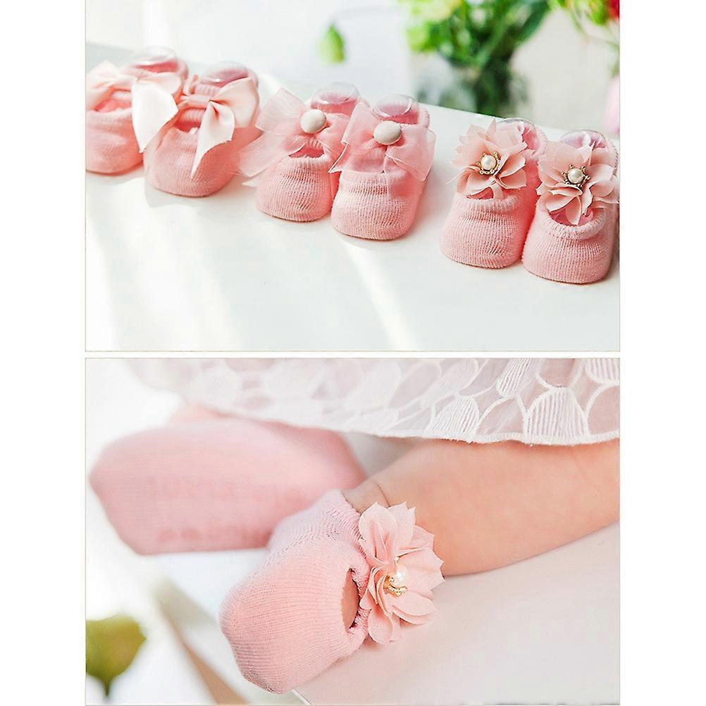 Newborn Socks Soft Pink For Baby Toddler Infant Spring Autumn 1 Pair