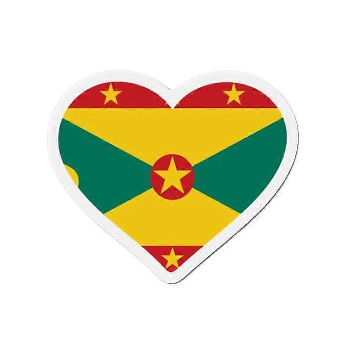 Magnet Heart Flag Grenade - Multicolored - 10 cm - 50 pieces - Synthetic resin - Mixed