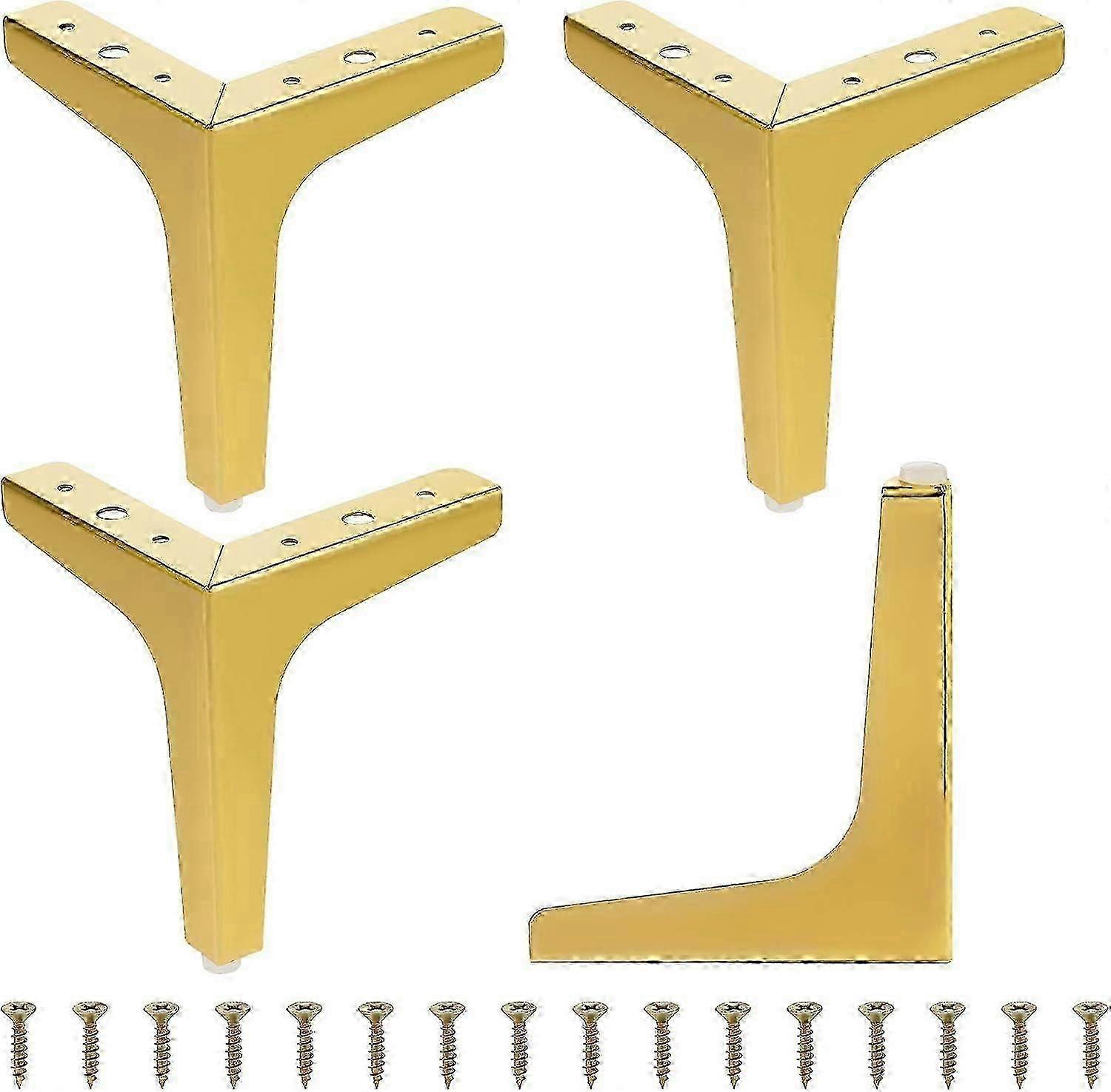 4 sett med møbelføtter i metall, 10 cm