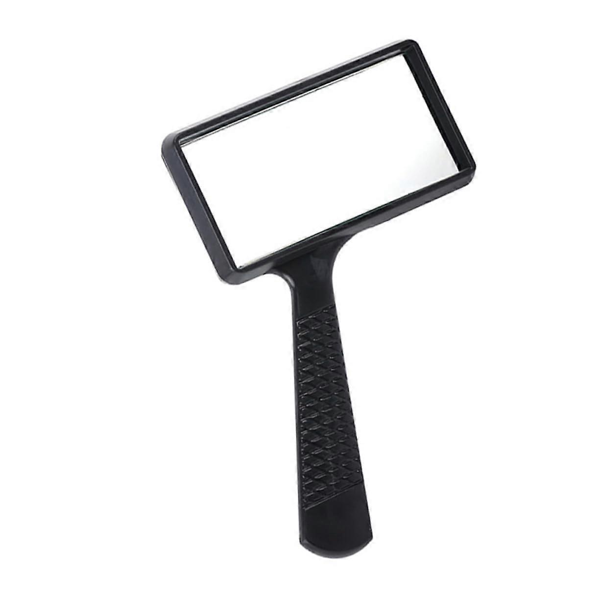 Portable Rectangle Magnifying Glass with 3x Magnification for Reading Maps Newspapers Books for Seniors and Professionals Black