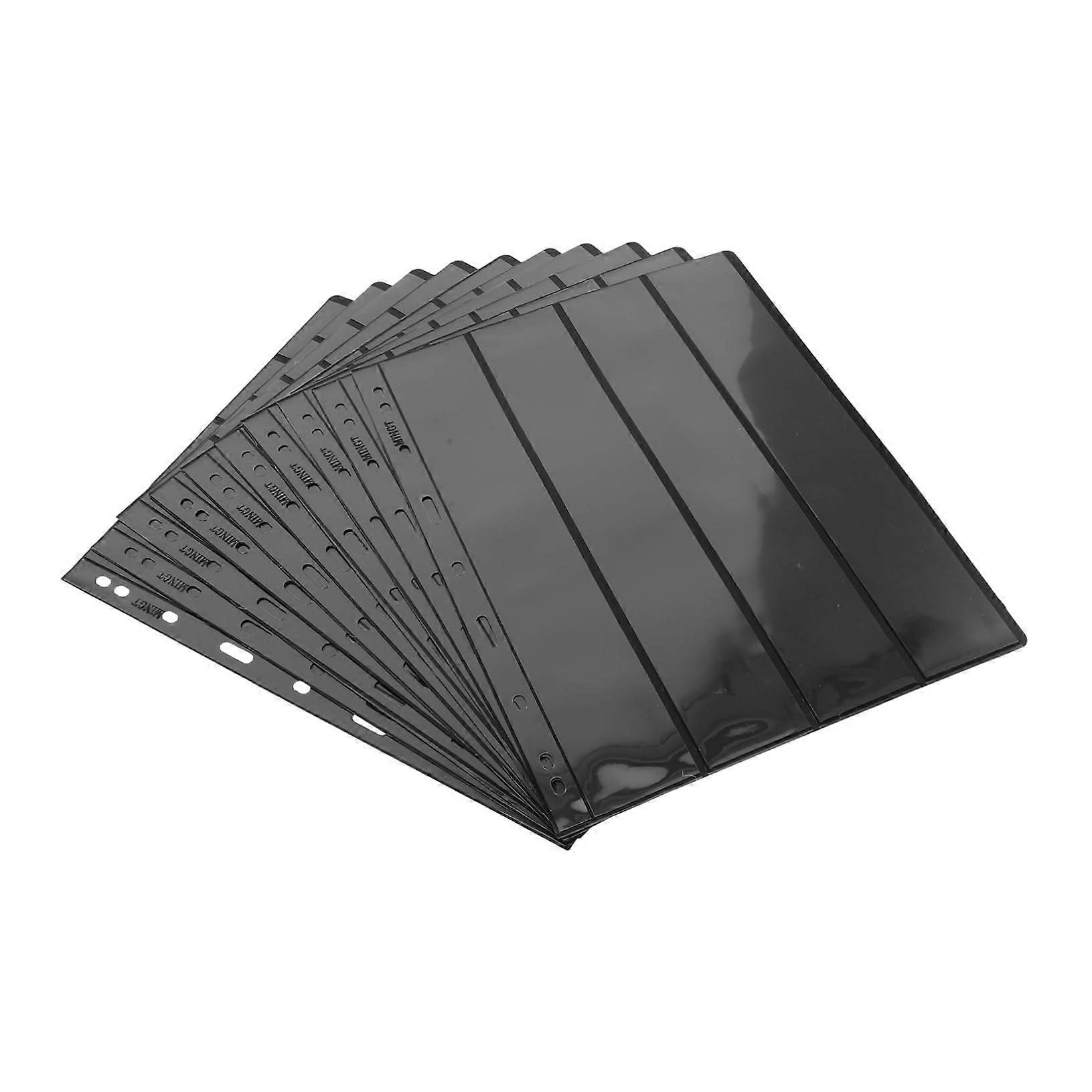 10 Sheets Stamp Collection Stickers Album Organizer with Nine Holes for Currency Bills and Stamp Pages Storage