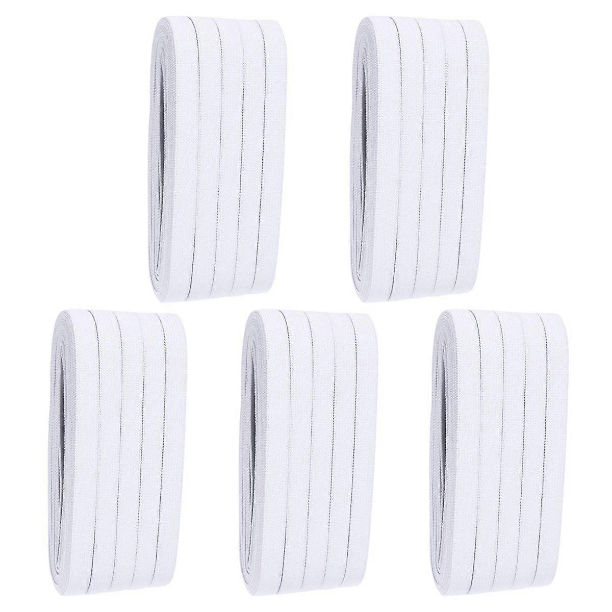 1/2 inch Wide Heavy Stretch High Elasticity Sewing Elastic Knit Thickened Elastic Spool(White)
