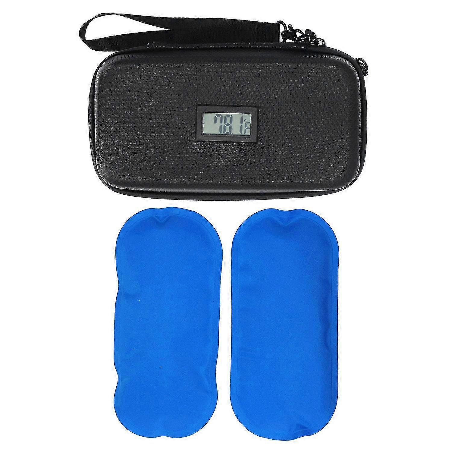 Insulin Cooler Travel Case Miniature Travel Medication Cooling Bag Portable Diabetic Cooler with Tem SZRH A-B