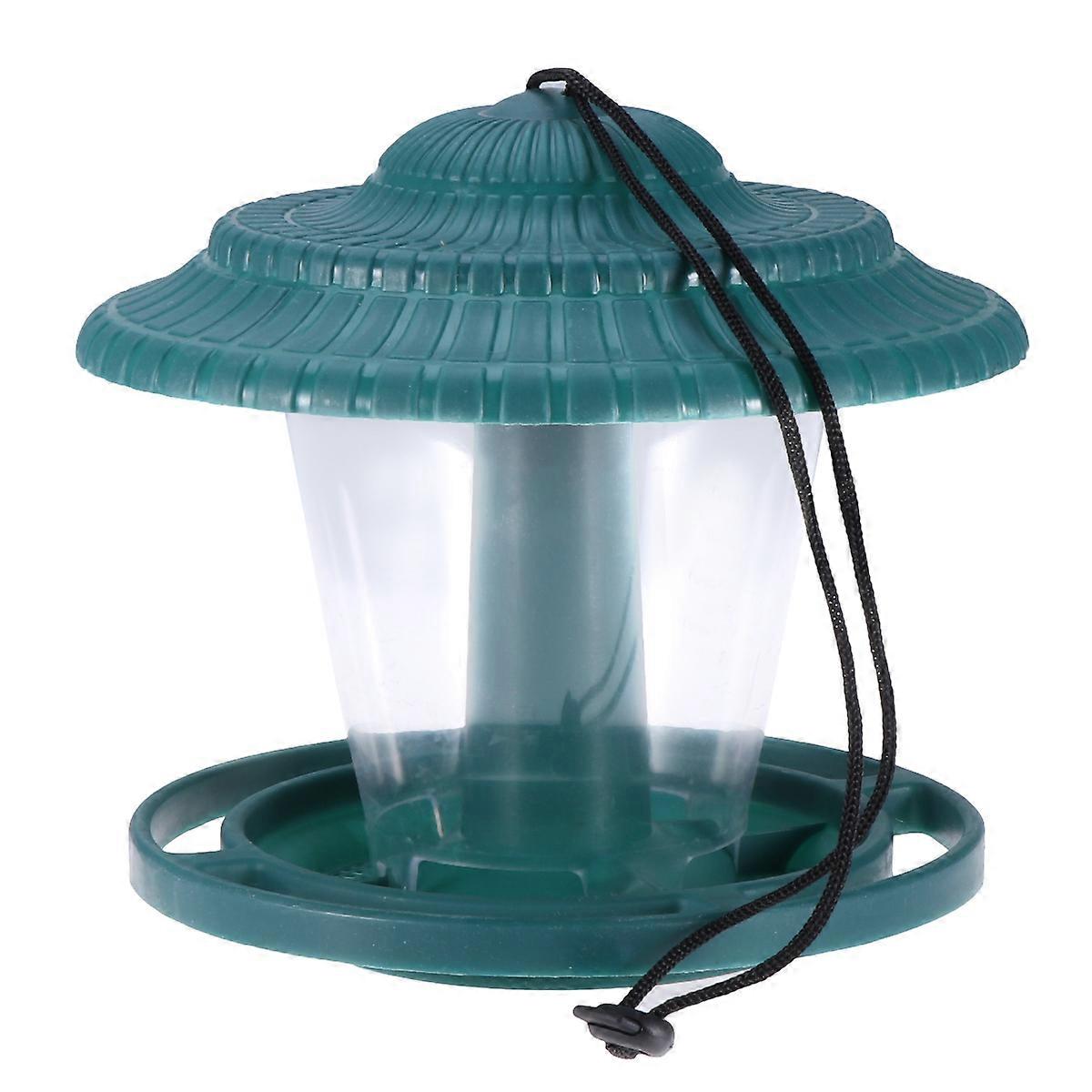 Wild Bird Feeder Hanging Gazebo Made of Durable Plastic for Outdoor Use Green Stylish Garden Decoration