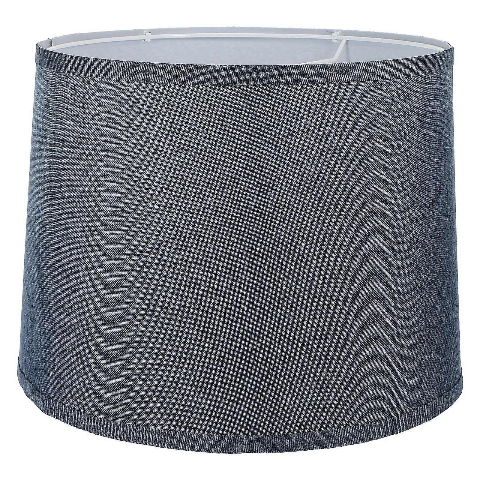 Linen Lampshade with Iron Frame for Home Use Blue Color Easy Installation 1 Piece