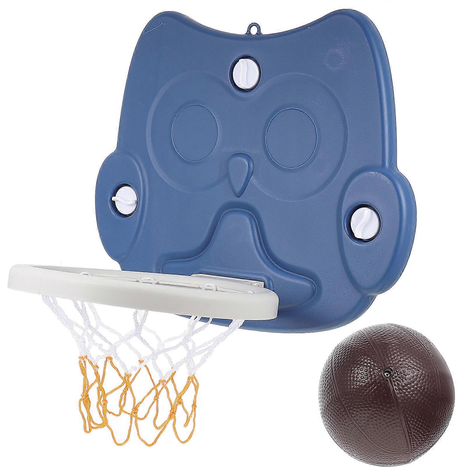 Wall Mounted Basketball Frame with Cartoon Owl Design for Indoor/Outdoor Play – Easy Storage, Active Fun, Happy Childhood