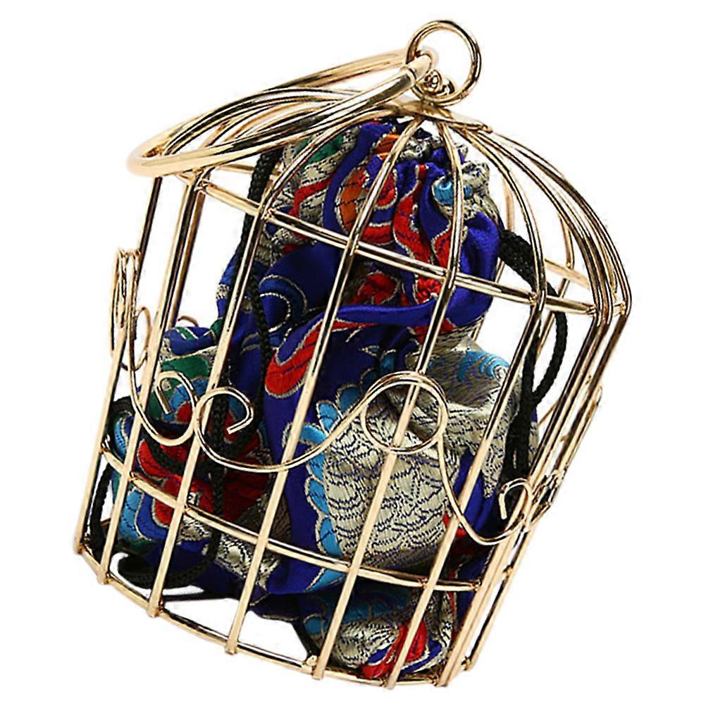 Ethnic Style Birdcage Crossbody Bag for Women – Unique Chain Shoulder Bag, Durable Design for Daily Use, Friends & Special Occasions, Blue