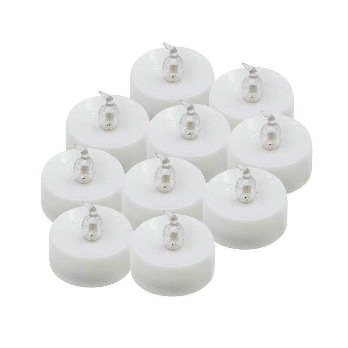 48 Pcs White LED Candle Lights Flameless Battery Operated for Lighting with Realistic Flickering Appearance