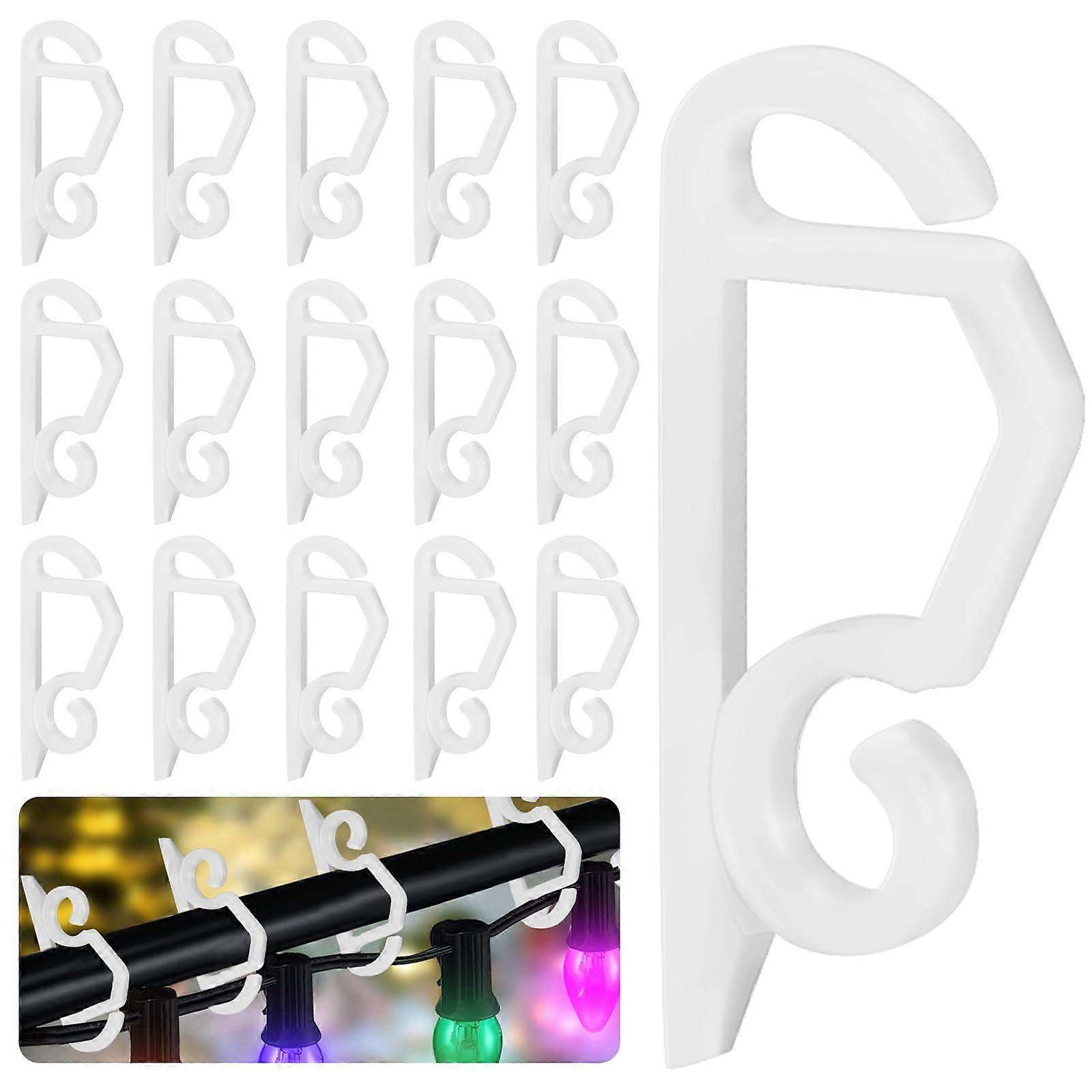 Gutter Hooks 150 Pack Heavy Duty Plastic Christmas Light Clips for Outdoor Gutter Hanging White String Lights