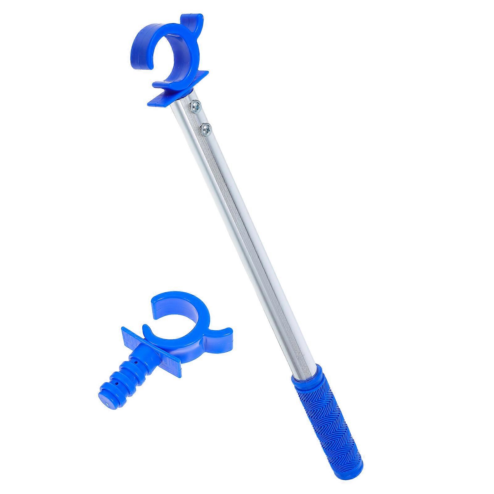 Window Opening Assistant Tool Pull Rod for Kitchen Close Windows Blue Long Rod 2Pcs