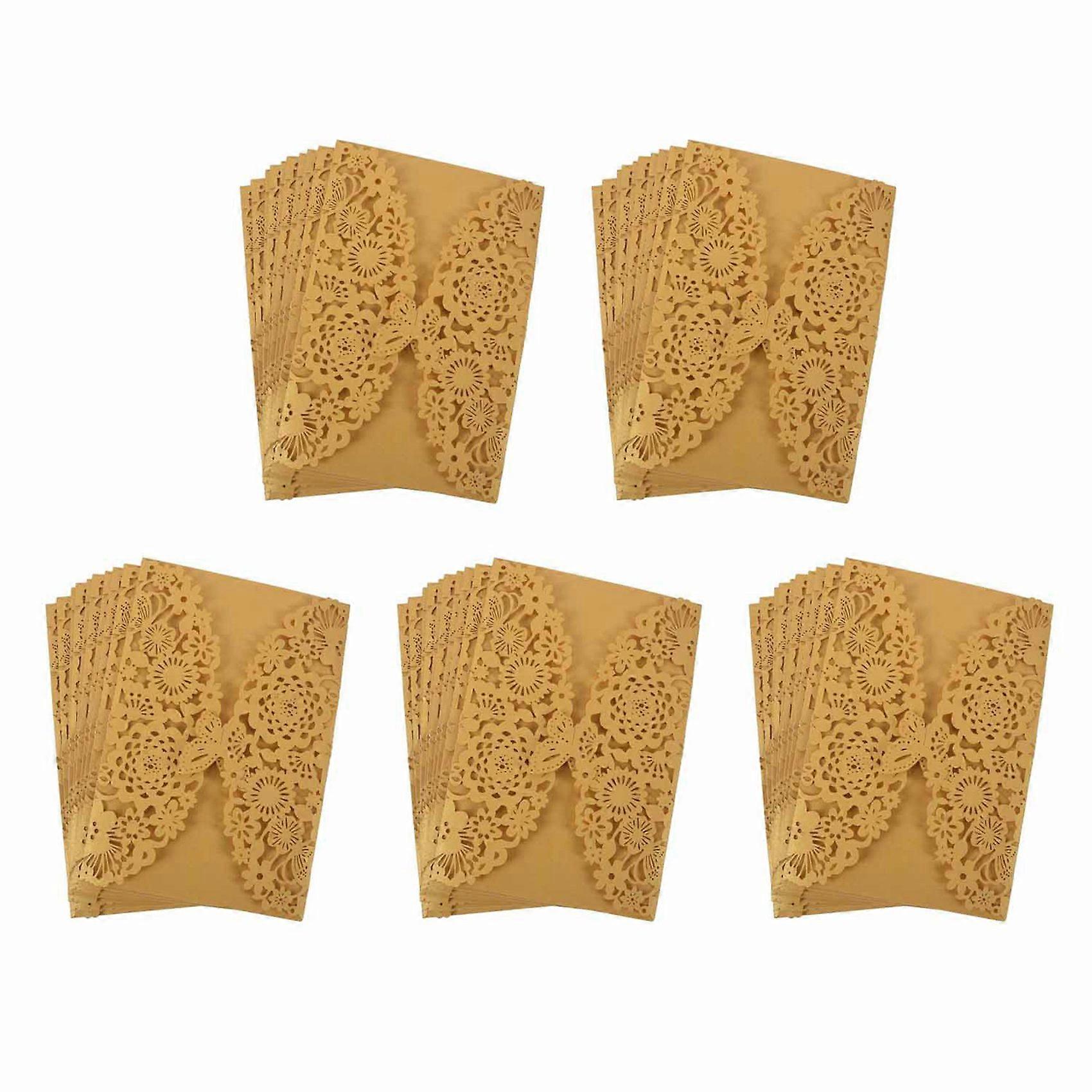 10Pcs/Set Delicate Carved Butterflies Romantic Wedding Party Invitation Card Envelope Invitations fo