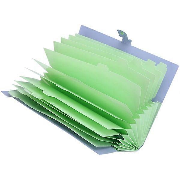 File folder A4 multilayer document organizer paper storage information pockets (Purple)