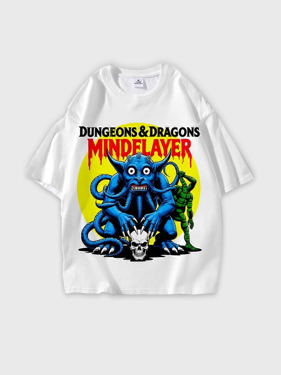 T-shirt round neck Pattern loose short sleeve N3172