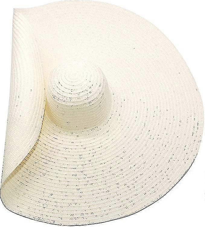 Women's Foldable Straw Hat With Wide Brim
