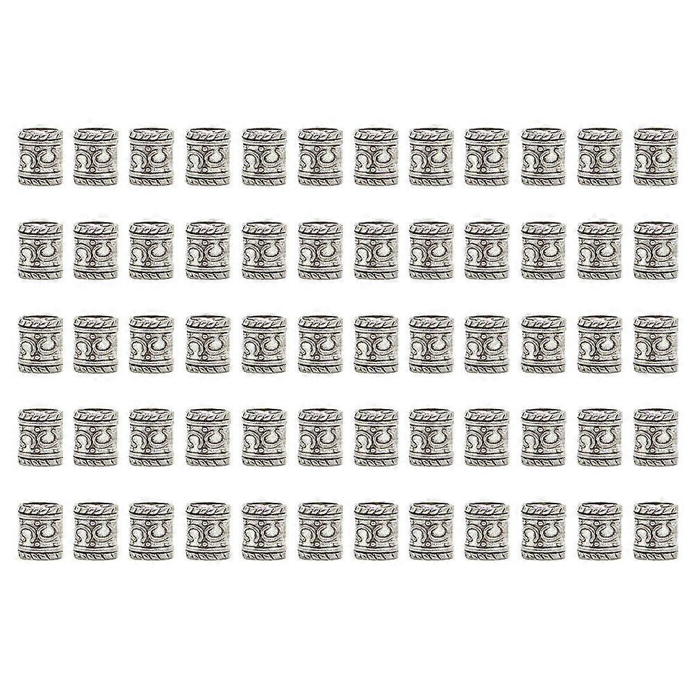 ראסטות עיצוב שיער 100 יחידות סגסוגת שיער צמה צינור רטרו אביזרים לשימוש יומיומי 0.65X0.65X0.8 ס"מ