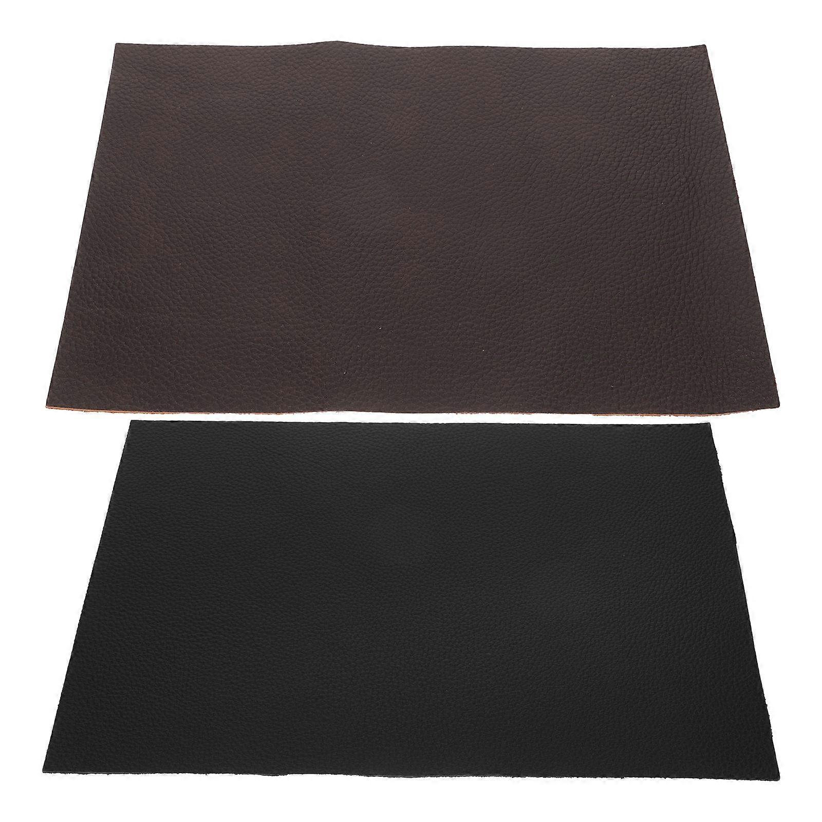 2Set Leather Sheet For Damage Coverage Within Home Renovation DIY Solution Assorted Color Rectangular Design