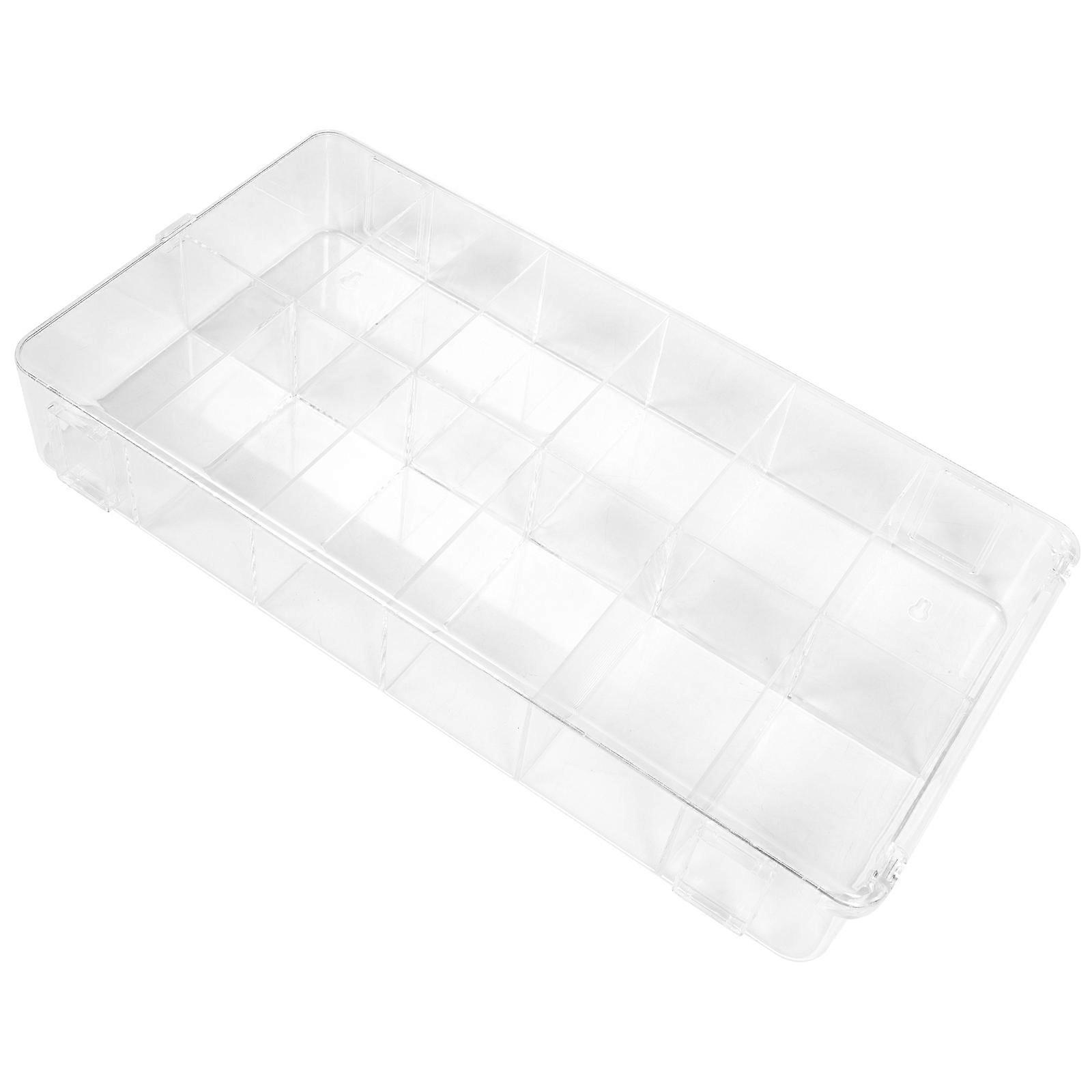 Transparent Acrylic Action Figure Display Box for Kitchen with Multiple Storage Compartments 7.5 x 4.3 x 3.1 inches