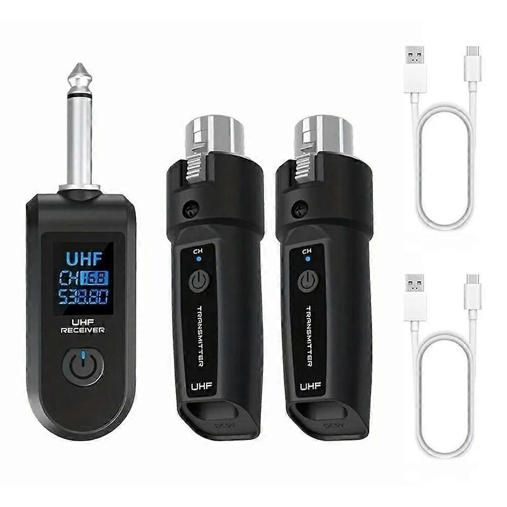 Convertor de microfon cu fir la wireless 2 transmițător + 1 receptor