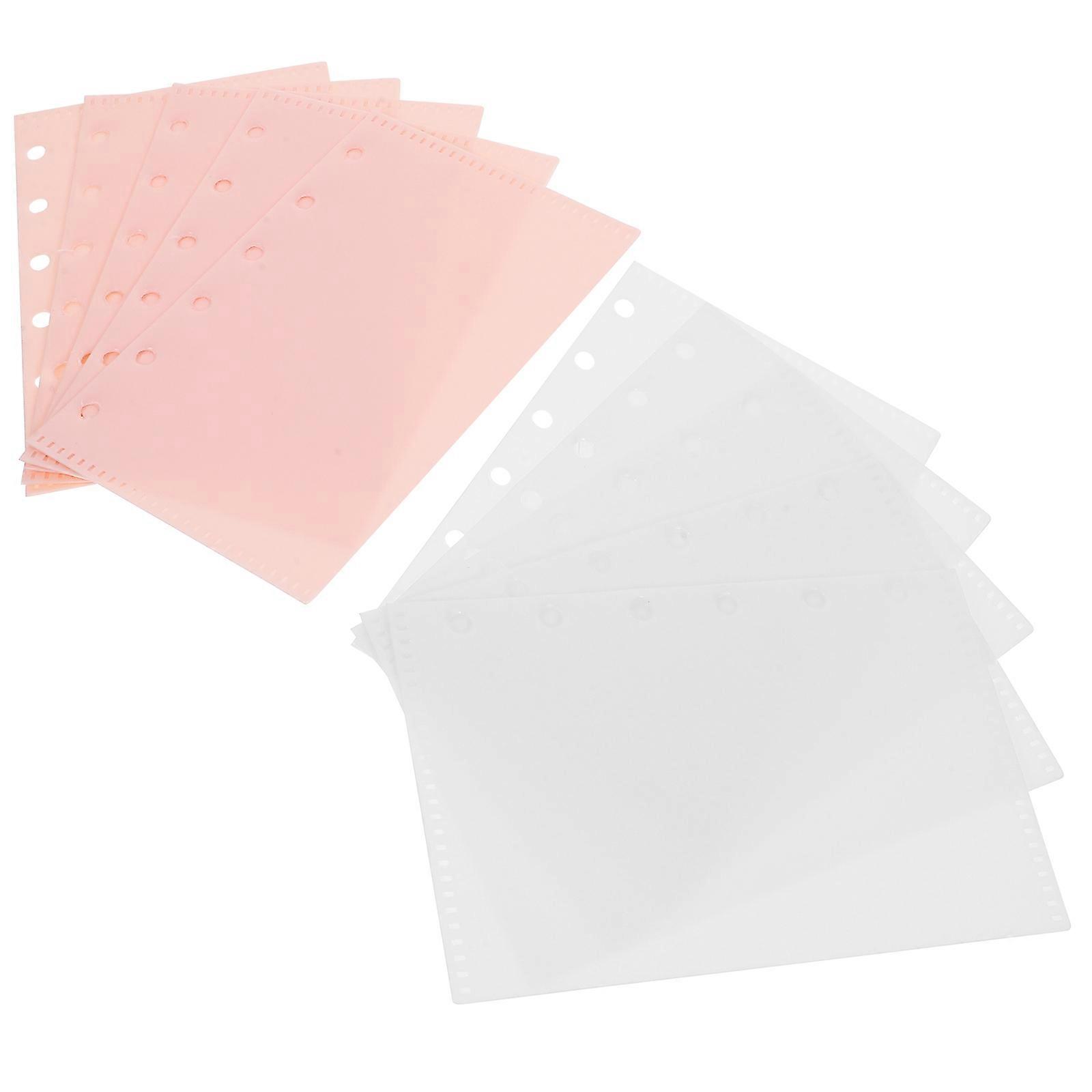 Binder Pockets Plastic Pouches For Documents File Storage Organizer Sheets Per Set