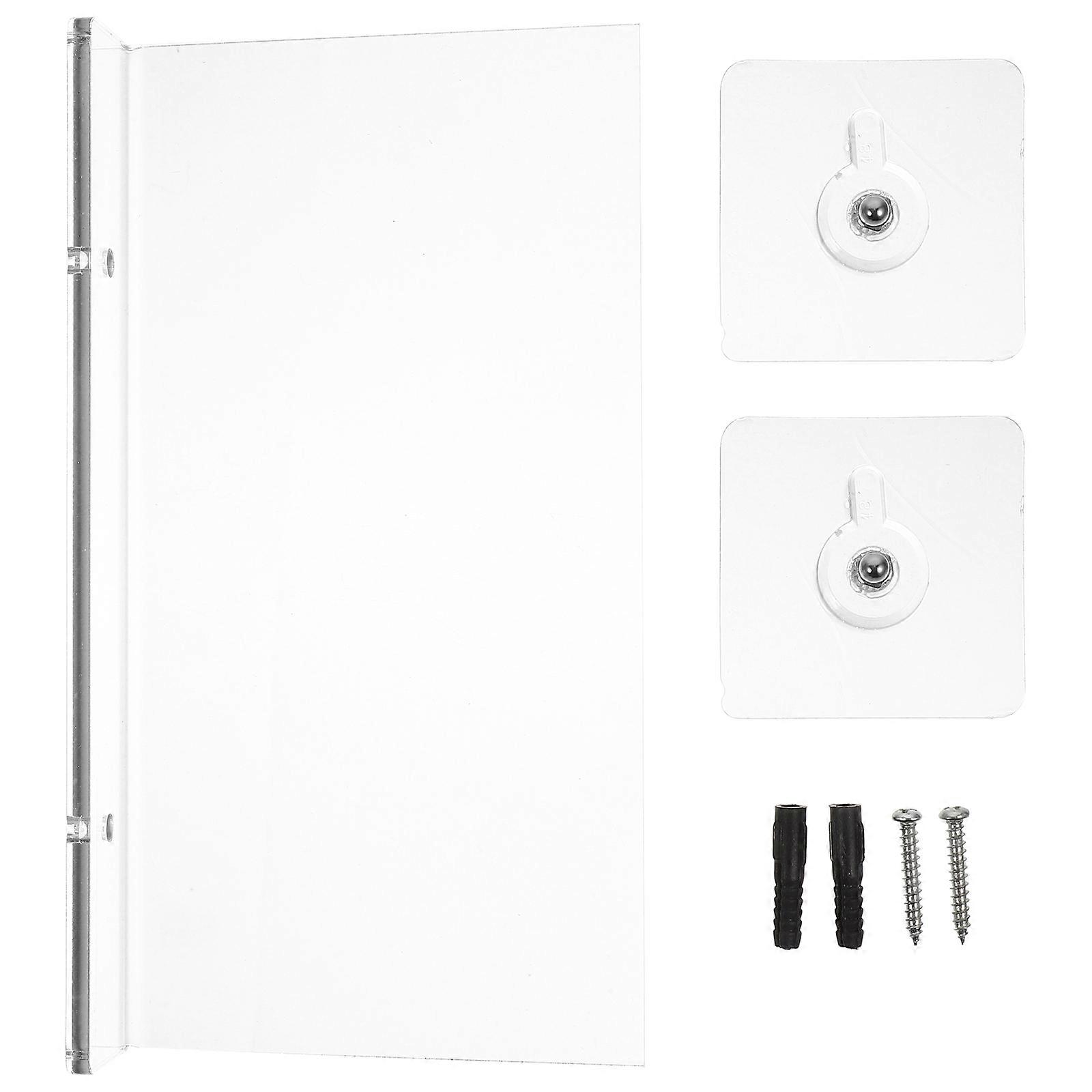 Clear Acrylic Floating Shelf for Bathroom Kitchen Use Transparent Wall Shelves Add Storage 7.87x7.87 Inches