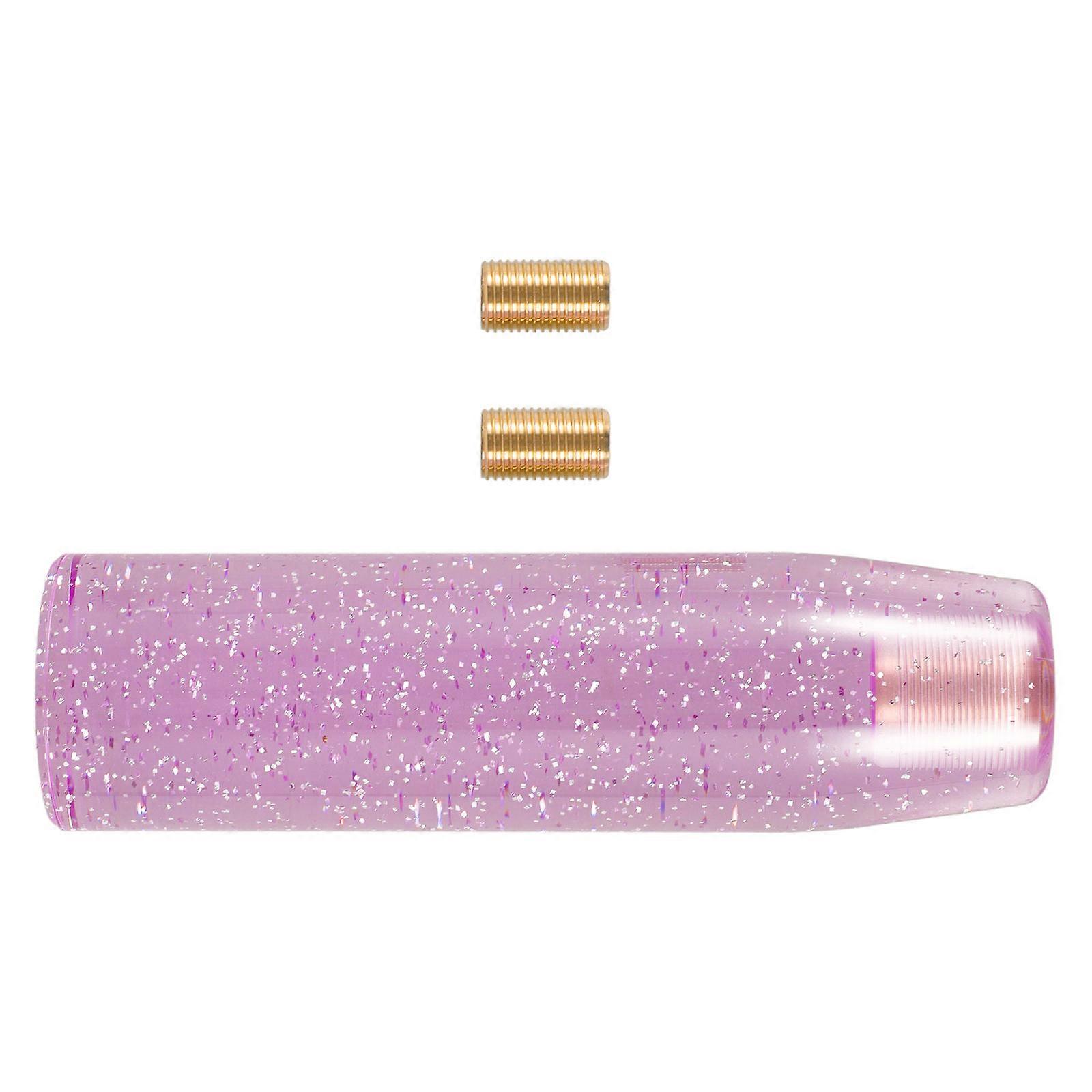 Gear Shift Style Knob Car Enthusiasts Vehicle Interior Upgrade Purple 15.00X4.00X4.00cm Round Base with Crystal Design 1Pcs