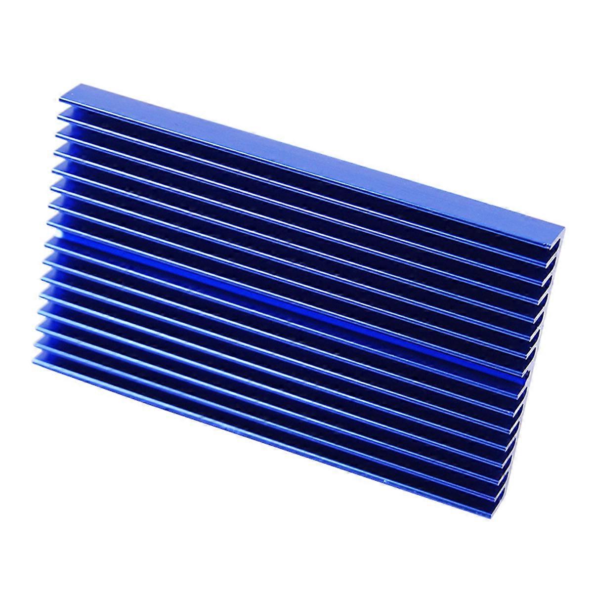 Aluminum Radiator for PCB with Large Cooling Area and Durable Blue Aluminum Alloy 100x60x10mm