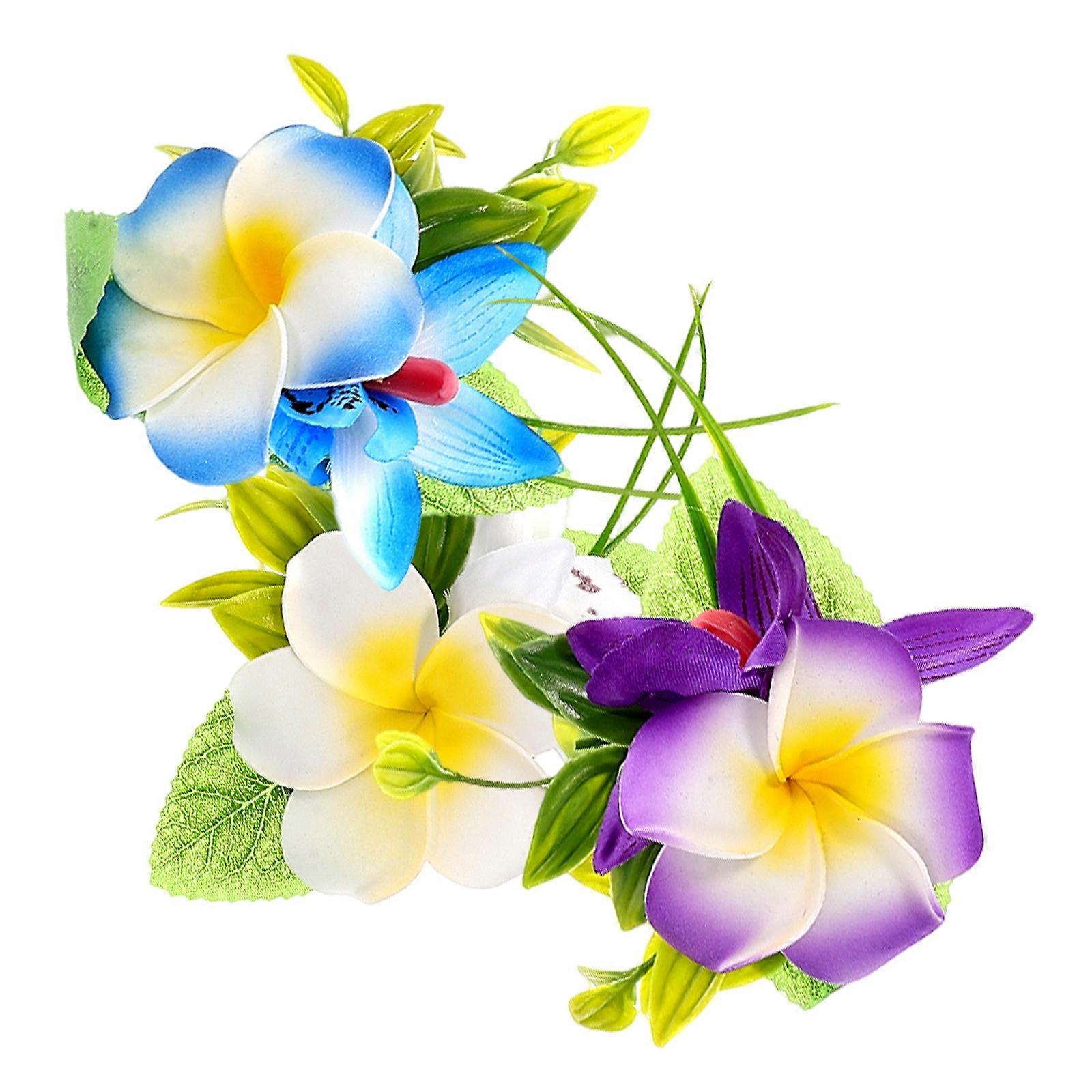 女性パーティーのための自由奔放に生きるスタイルの花柄ヘアクリップ11.00X9.00X2.00CMビーチバケーションエッセンシャル3セット