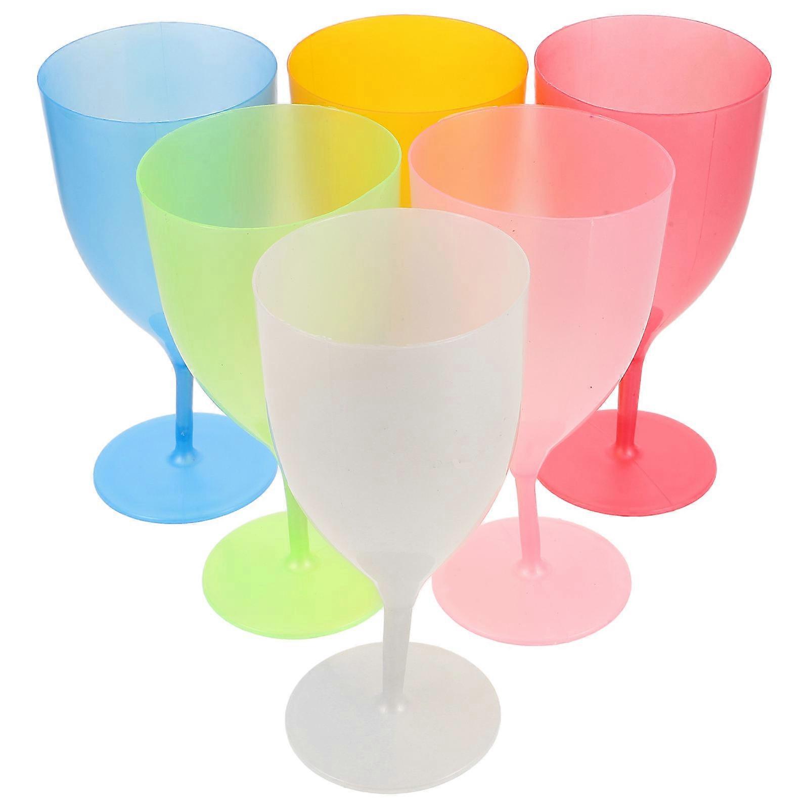 Unbreakable Easter Wine Glasses Set of 6 Elegant High Stem Cups for Family & Kids, Spring Party Ready