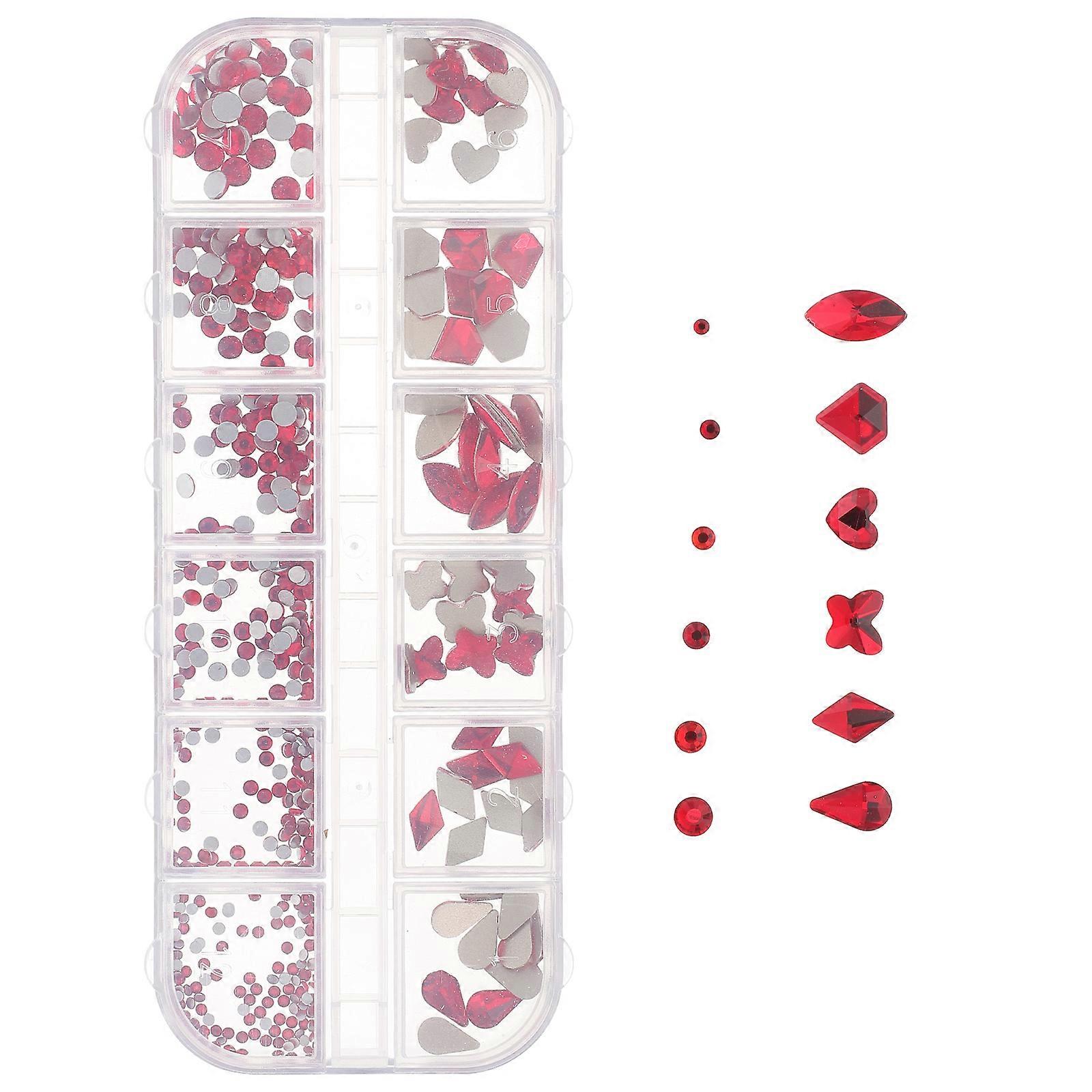 Red Resin Nail Stickers for Home DIY Creative Glass Nails Decoration 1 Box