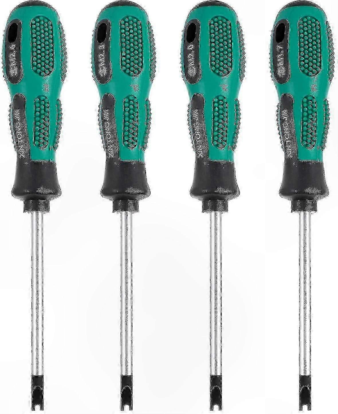 Multi-Function Tool Kit with Magnetic Groove, U-Fork, and CR-V Screwdriver Bits (4-Piece Set)