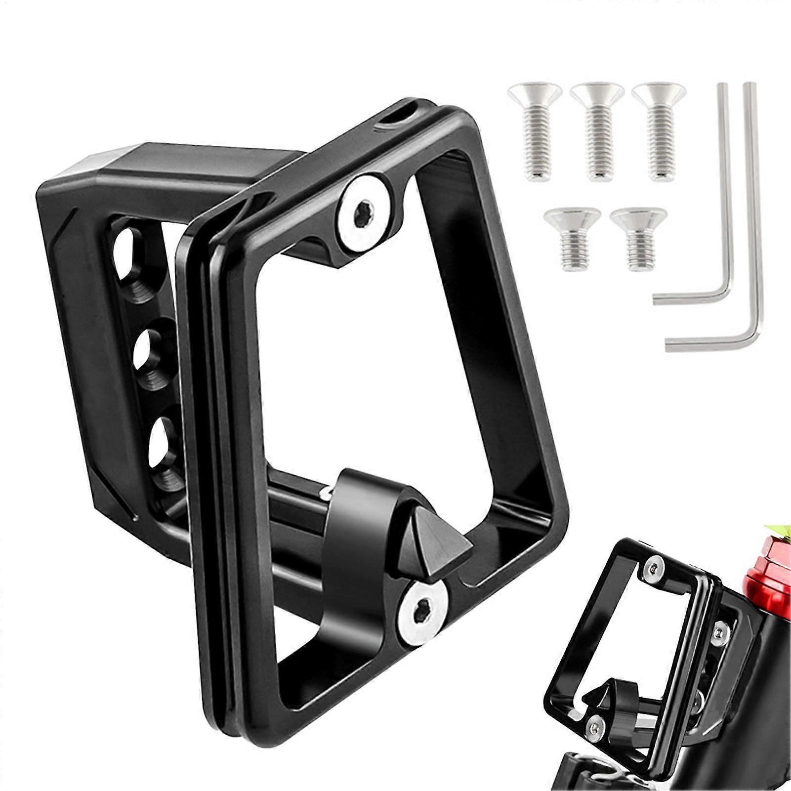 Folding Bike Bag Holder Aluminum Alloy Non-Slip Front Carrier Block Black User-Friendly Anti-Fall Protection