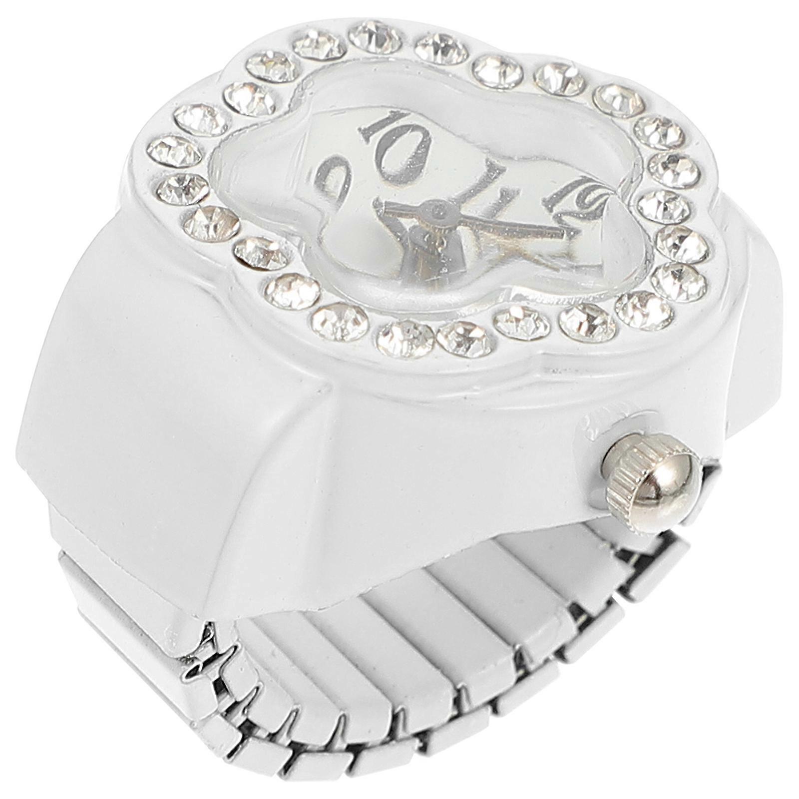 1pc Delicate Diamond Decorative Ring Watch Designed Gorgeous Jewelry