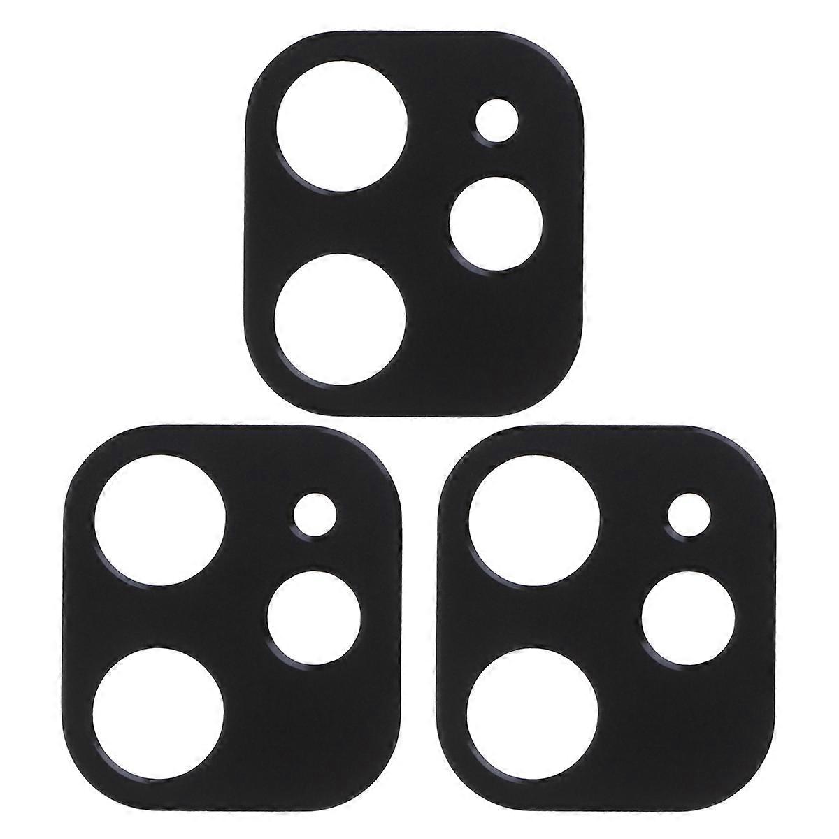 Aluminum Alloy Phone Lens Protector with AntiScratch Design for Rear Camera Black 3pcs