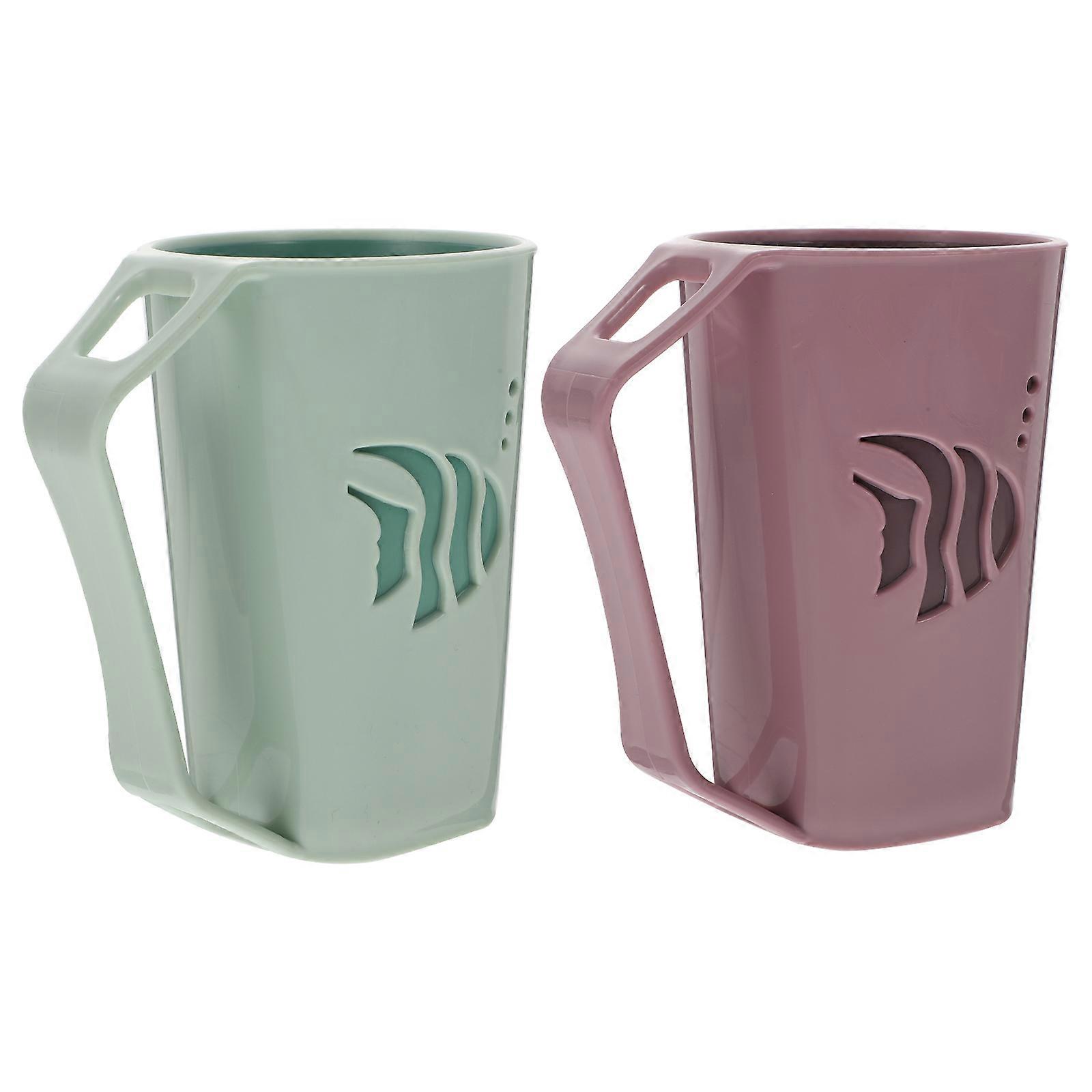 Bathroom Cups Tooth Brushing Cups Practical Holders 2Pcs for Daily Use