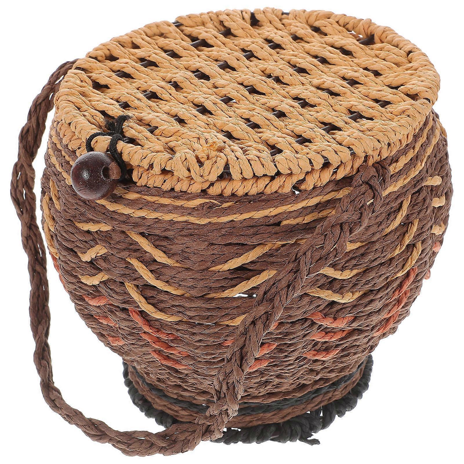 Tea Canister 1Pcs Shape Imitation Rattan Woven Tea Leaf Jar For Kitchen Use Assorted Color Food Storage