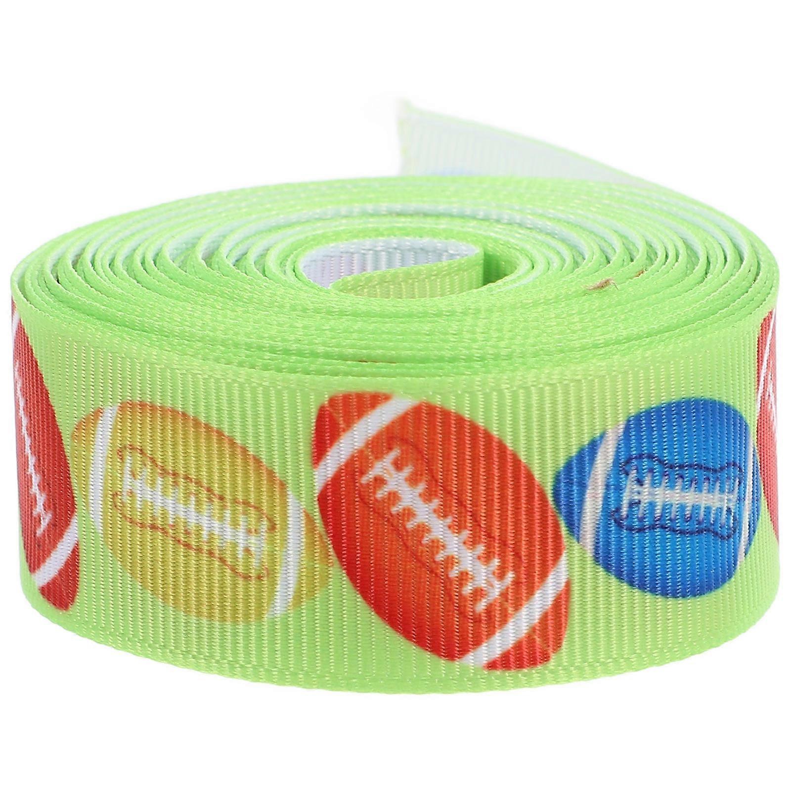 Multi Color Football Ribbon For DIY Decoration And Bow Making Suitable For All Ages 1 Roll